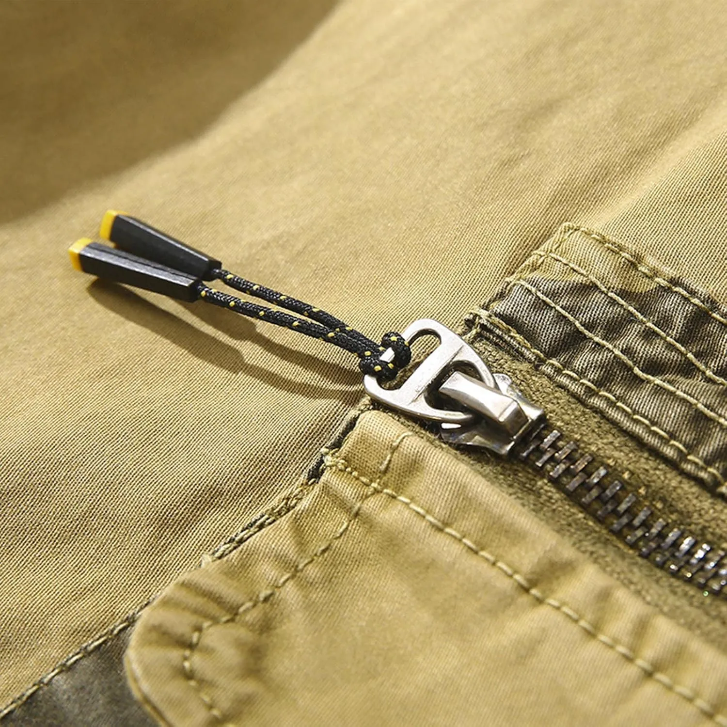 Light Weight Big & Tall Cargo Relaxed Fit Shorts for Men 2023 Buckle Zipper Multi Pockets Linen Shorts Outdoor