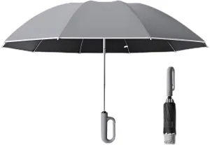 lilaBelle]【Auto Open Umbrella with Built-in Hook & 10 Reinforced Ribs - Oversized Windproof Compact Umbrella for Rainy Days, Perfect Commuter with Quick Dry Technology and Anti-Slip Handle