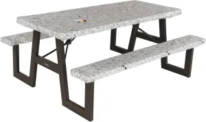 Lippert Color Escape Vinyl Tablecloth/Bench Cover Set for Camping and Picnics with 100% PEVA Material, Waterproof and Stain-Resistant Fabric - 2023051696
