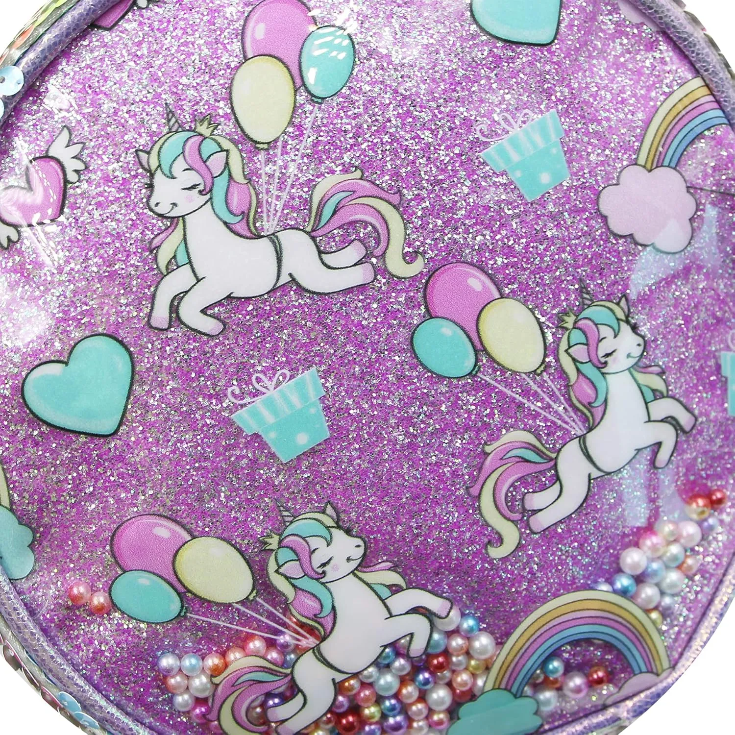 Little Girls Crossbody Purse Mini Cute Unicorn Princess Shoulder Message Bag Sequin Coin Purse
