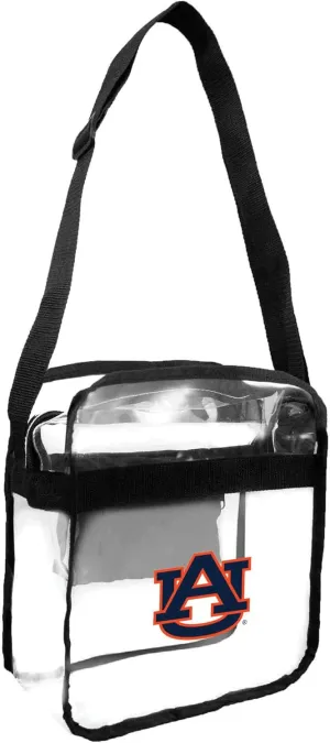 Littlearth NCAA Auburn Tigers Clear Crossbody Carryall, Team Color, 12" x 12" x 6"