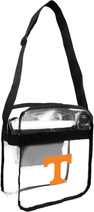 Littlearth NCAA Tennessee Volunteers Clear Crossbody Carryall, Team Color, 12" x 12" x 6"
