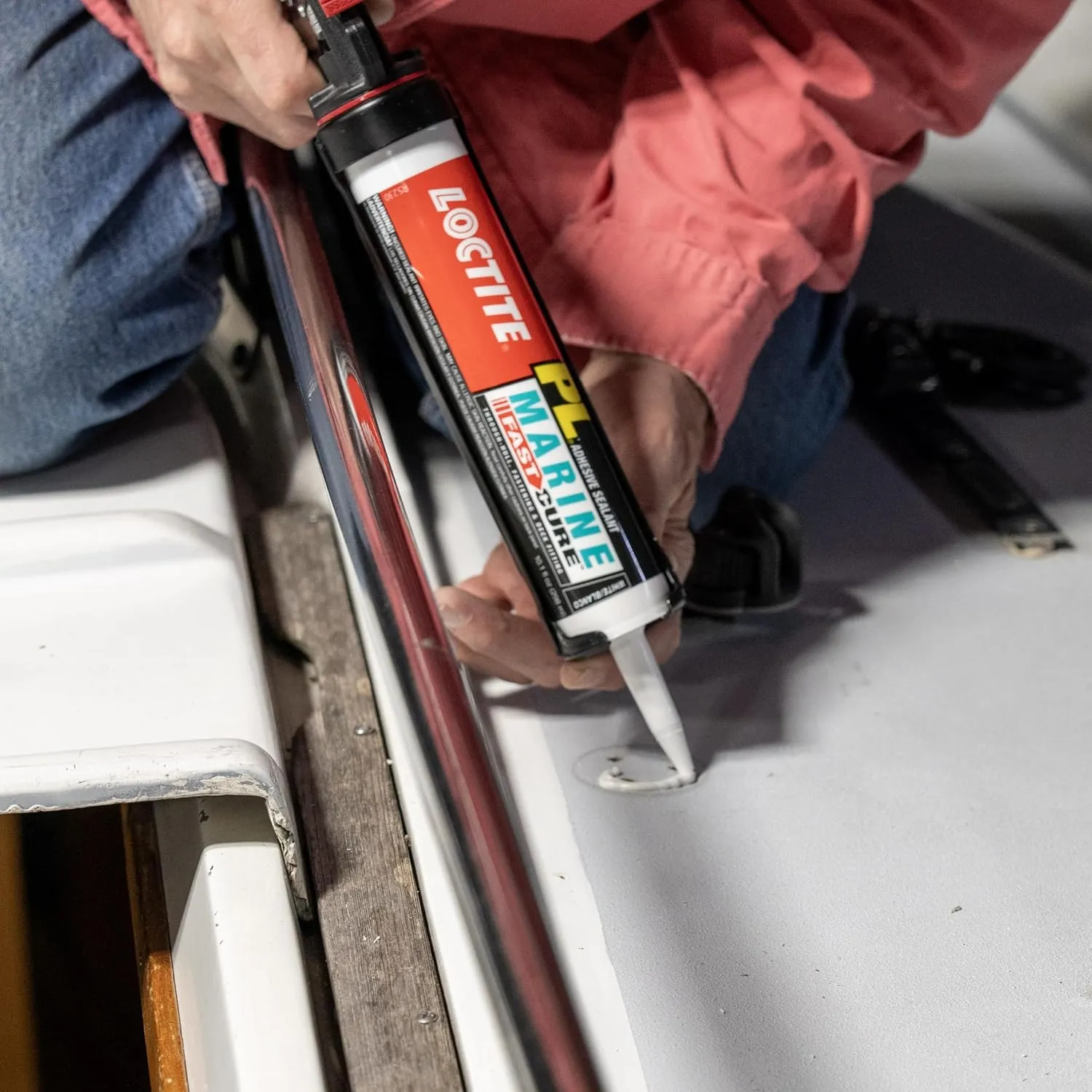 Loctite PL Marine Fast Cure Adhesive Sealants, Waterproof Construction Glue for Fiberglass, Vinyl, Glass & More - 10 fl oz Cartridge, Pack of 1