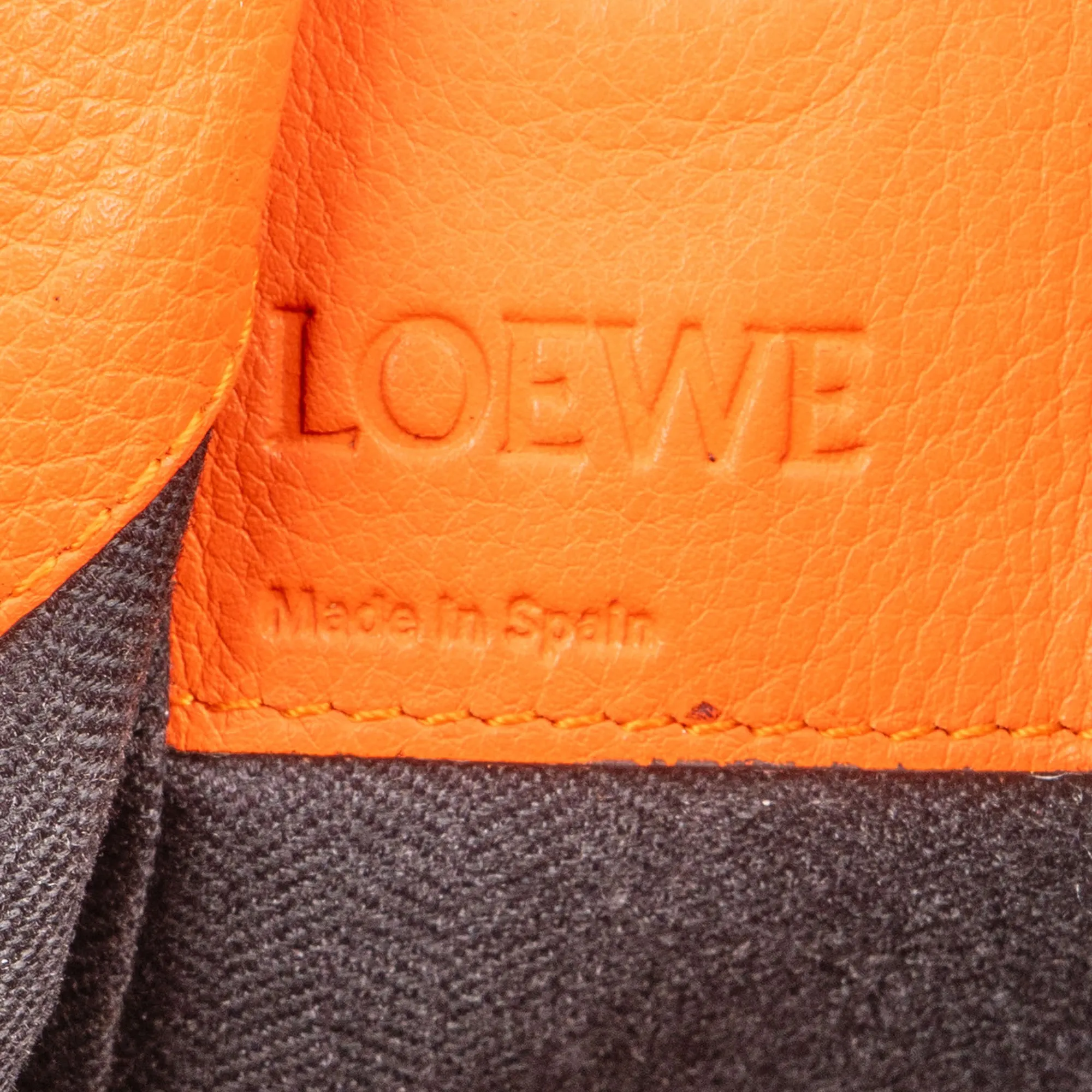 Loewe Orange Leather Hammock Crossbody Bag