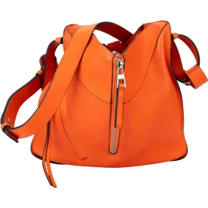 Loewe Orange Leather Hammock Crossbody Bag