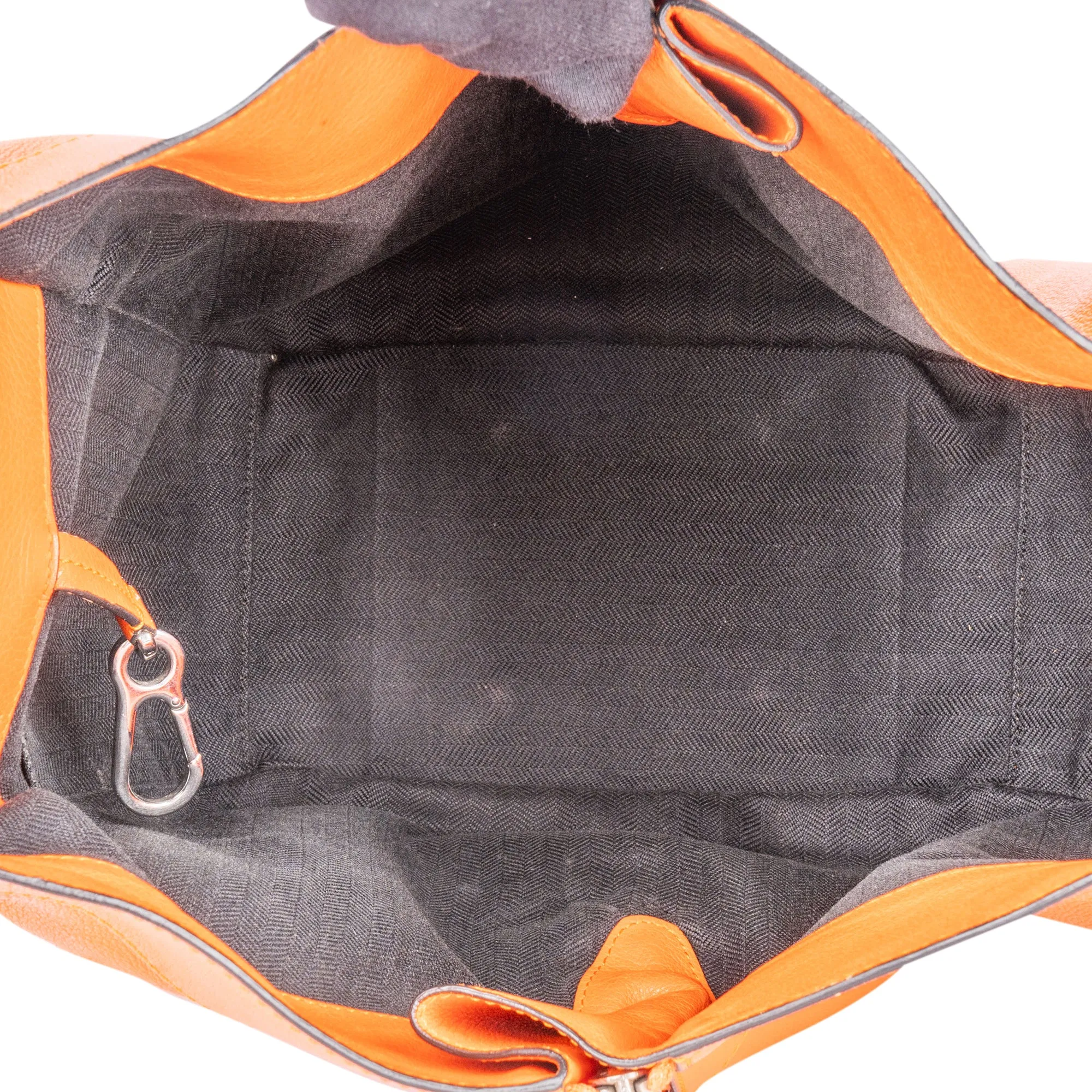 Loewe Orange Leather Hammock Crossbody Bag