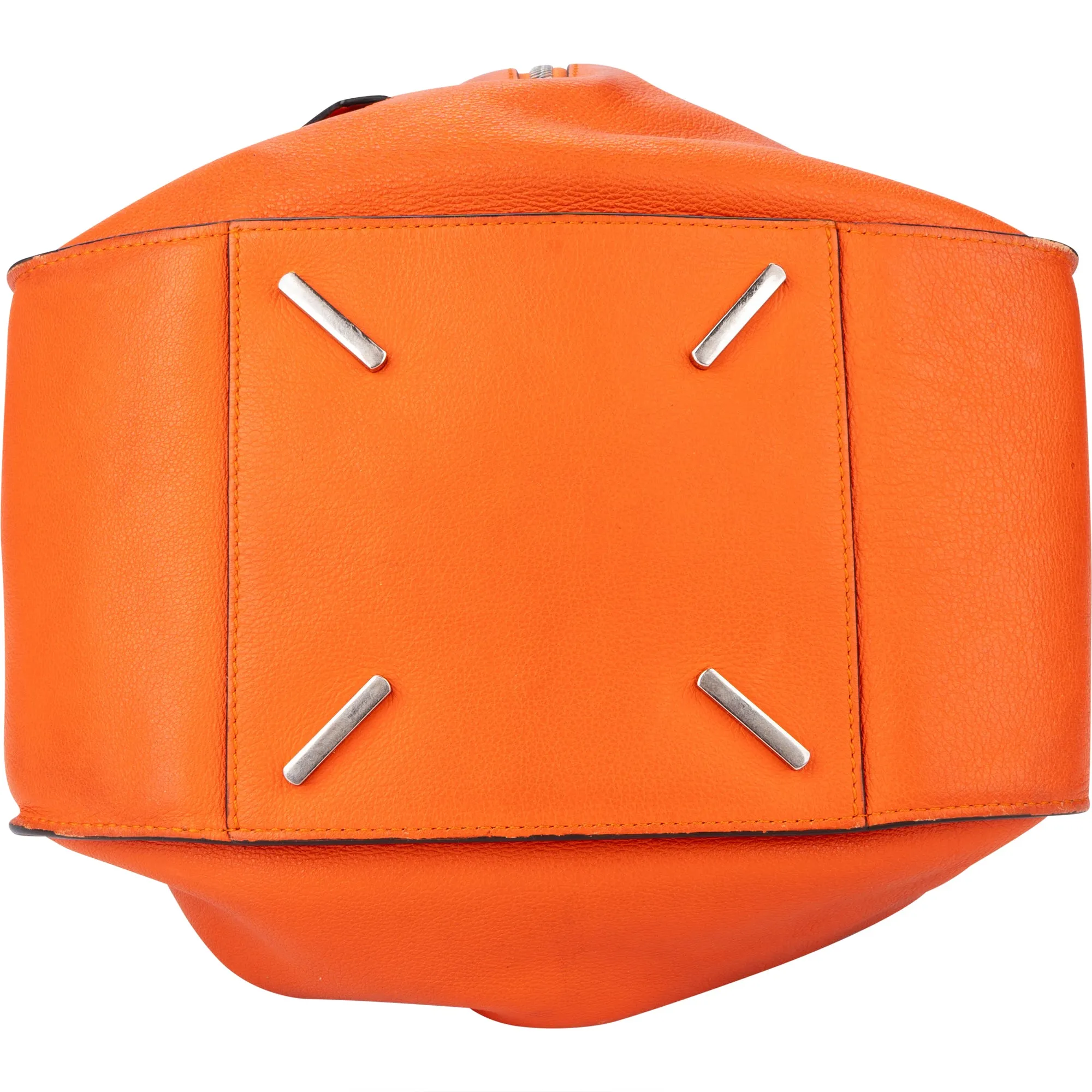 Loewe Orange Leather Hammock Crossbody Bag