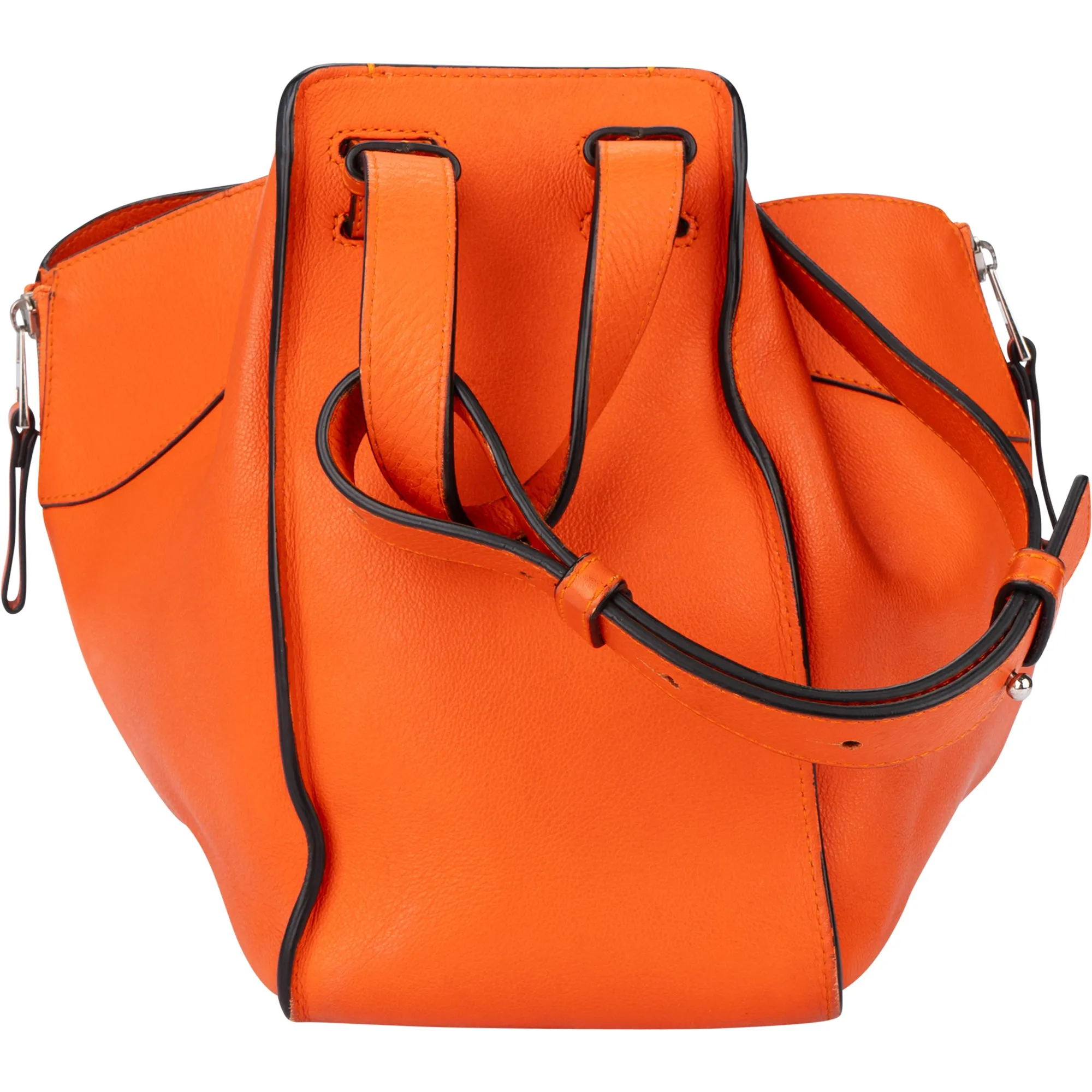 Loewe Orange Leather Hammock Crossbody Bag