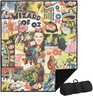 LOGOVISION The Wizard of Oz Picnic Outdoor Blanket, 50"x60" All Over Character Print 2, Foldable Blanket for Picnic, Beach, Camping, Park, Tailgate