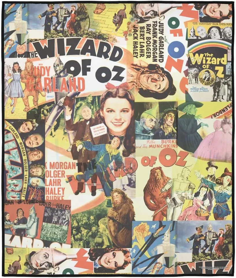 LOGOVISION The Wizard of Oz Picnic Outdoor Blanket, 50"x60" All Over Character Print 2, Foldable Blanket for Picnic, Beach, Camping, Park, Tailgate