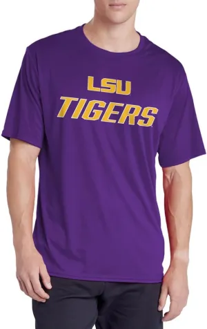 Louisiana State University Adult Men's Sport Active T-Shirt Italic Name Collegiate,Purple, X-Large