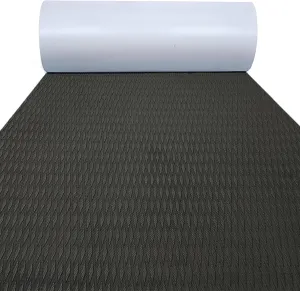 LUBEMIDA EVA Foam Boat Flooring Sheet Marine Teak Decking, Embossed Mat with Adhesive for Yacht Surfboard,94.5"x35.4"