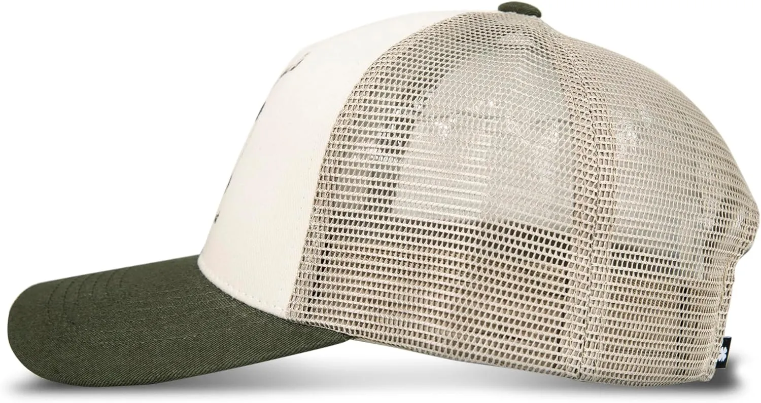 Lucky Brand Trucker Hat | Snapback | Adjustable | Mesh Back | Retro | Baseball Cap | Golf | Fishing | American Heritage