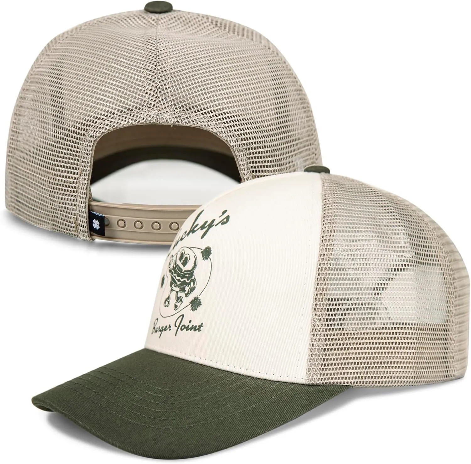 Lucky Brand Trucker Hat | Snapback | Adjustable | Mesh Back | Retro | Baseball Cap | Golf | Fishing | American Heritage