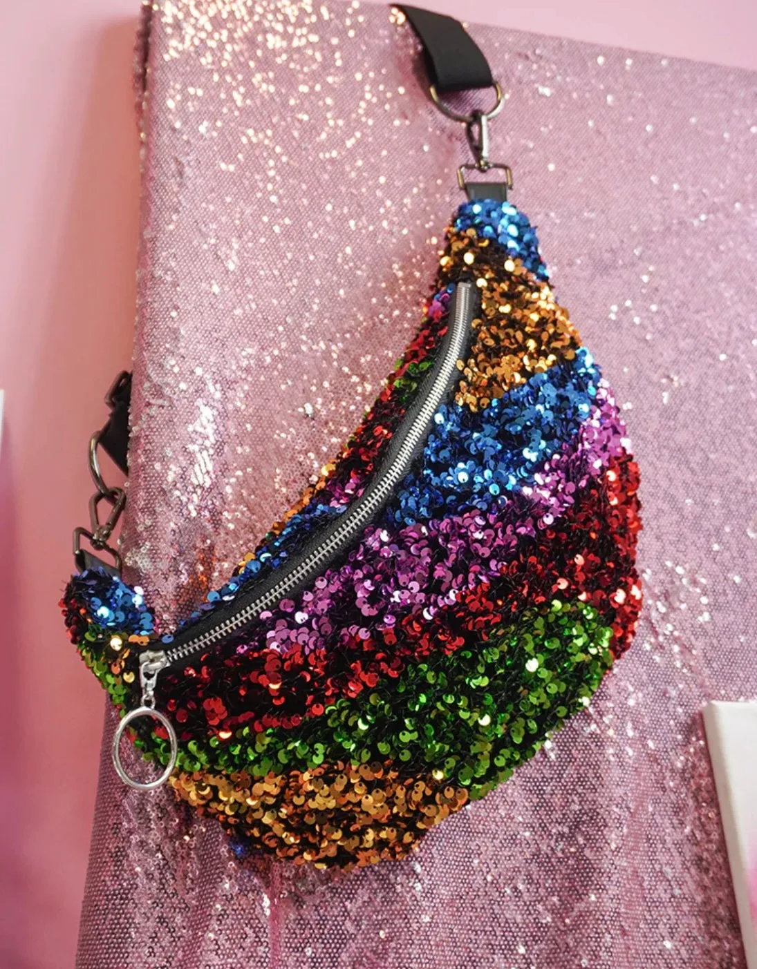 Luxury Sequin Oversize Cross Body Bag