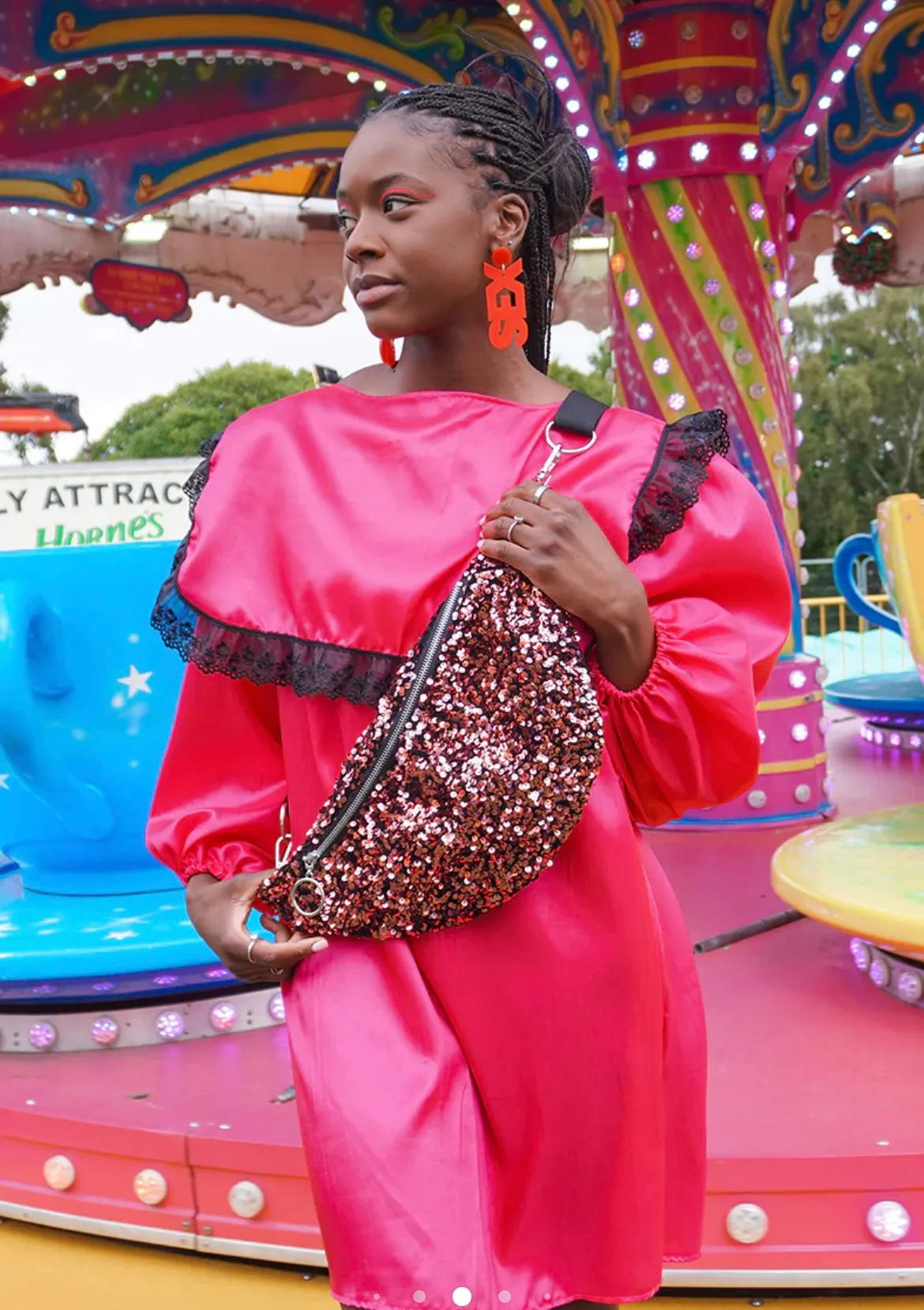 Luxury Sequin Oversize Cross Body Bag
