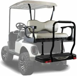 MadJax Genesis 250 Golf Cart Rear Flip Seat for EZGO RXV - Deluxe Oyster Cushion