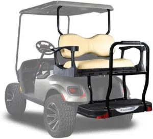 MADJAX Genesis 250 Steel Golf Cart Rear Flip Seat Kit for EZGO TXT | Compatible with 1994.5-Up Models
