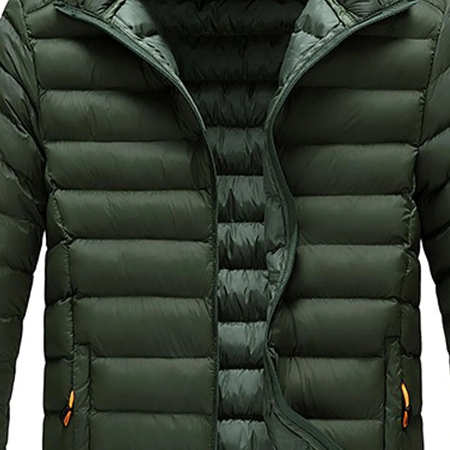 Maiyifu-GJ Men's Hooded Warm Winter Jackets Waterproof Snow Ski Full Zipper Coats Puffer Outwears With Removable Hood