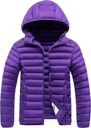 Maiyifu-GJ Men's Hooded Warm Winter Jackets Waterproof Snow Ski Full Zipper Coats Puffer Outwears With Removable Hood