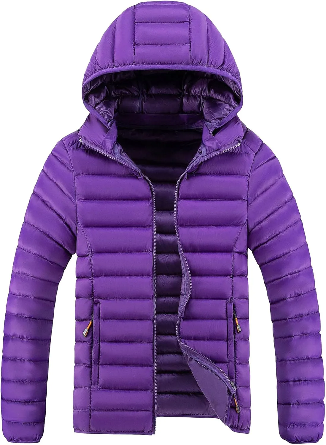 Maiyifu-GJ Men's Hooded Warm Winter Jackets Waterproof Snow Ski Full Zipper Coats Puffer Outwears With Removable Hood