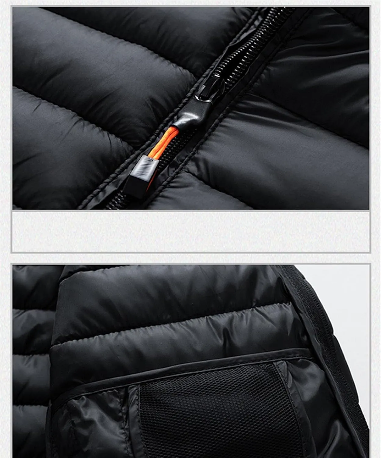 Maiyifu-GJ Men's Hooded Warm Winter Jackets Waterproof Snow Ski Full Zipper Coats Puffer Outwears With Removable Hood