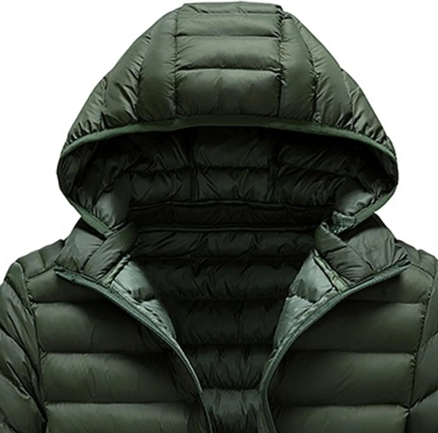 Maiyifu-GJ Men's Hooded Warm Winter Jackets Waterproof Snow Ski Full Zipper Coats Puffer Outwears With Removable Hood