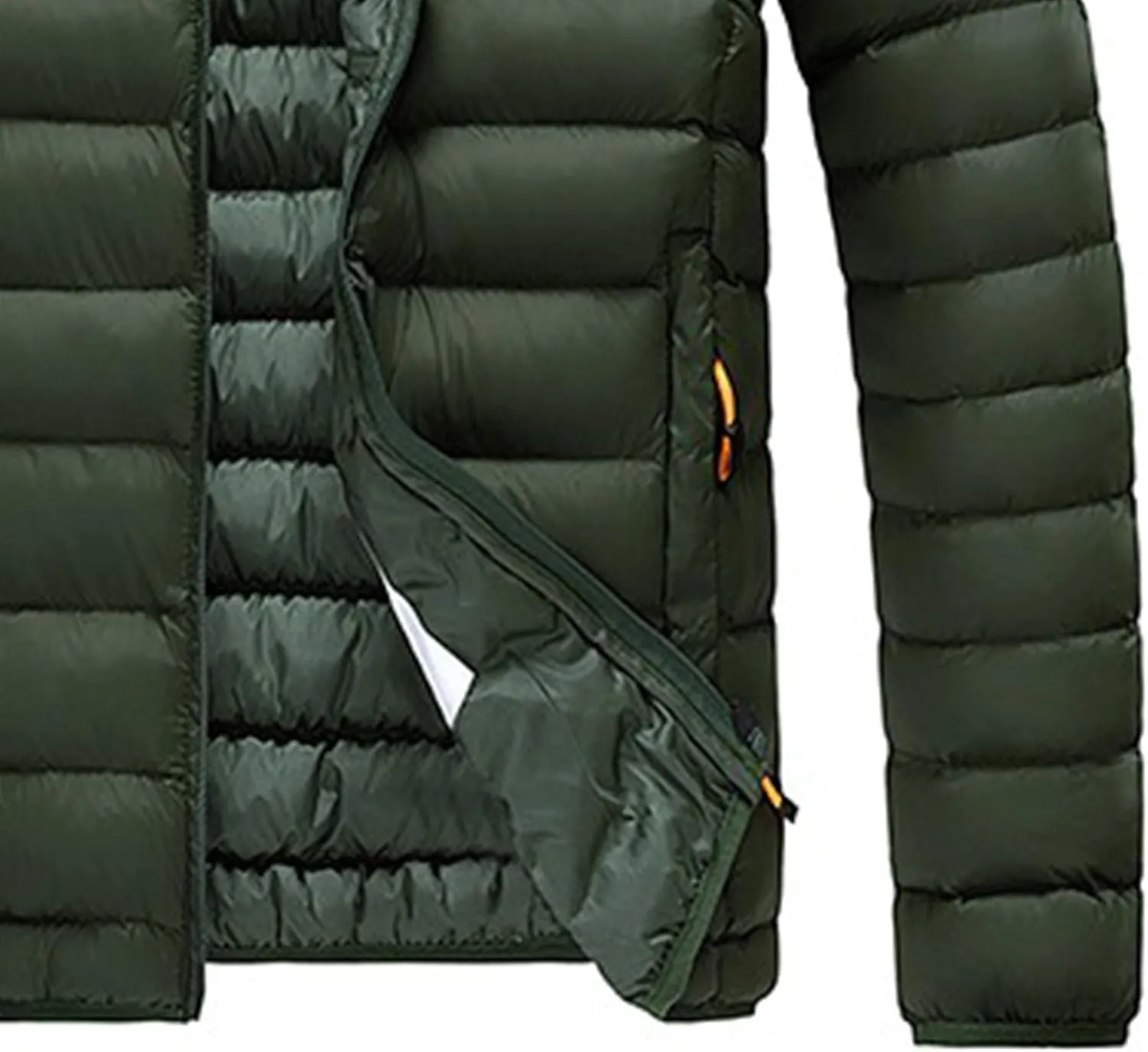 Maiyifu-GJ Men's Hooded Warm Winter Jackets Waterproof Snow Ski Full Zipper Coats Puffer Outwears With Removable Hood
