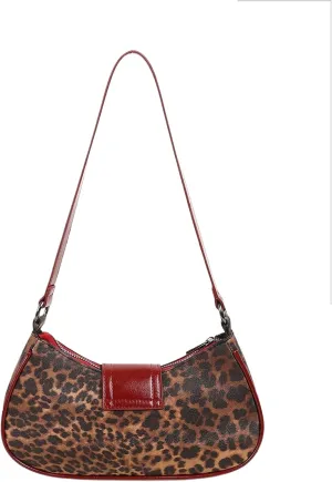 MakeMeChic Women's PU Leather Top Handle Buckle Shoulder Bag PU Leather Retro Vintage Mini Handbags