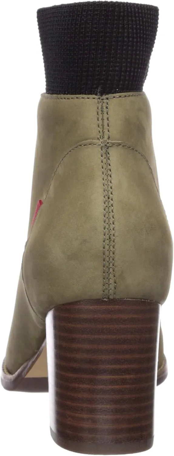 Marc Joseph New York Women's Leather Luxury Ankle Boot with Elastic Detail