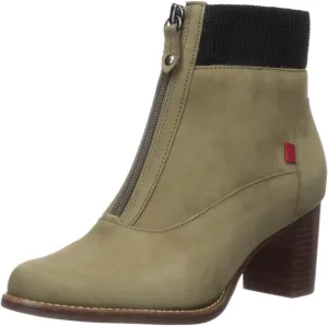 Marc Joseph New York Women's Leather Luxury Ankle Boot with Elastic Detail