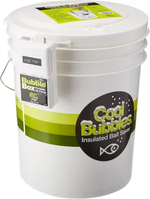 Marine Metal CB-115 Cool Bubbles Insulated, Aerated Live Bait Container with Bubble Box Aerator Pump (5 gal)