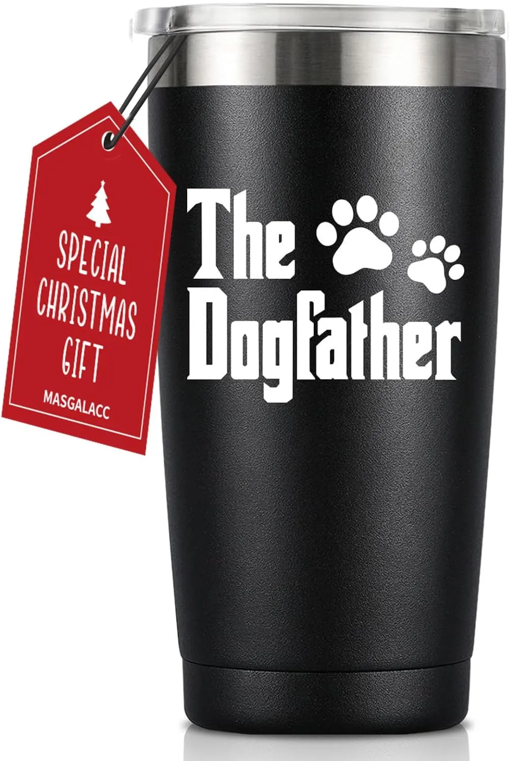 MASGALACC Dog Dad Gifts for Men - Dog Lover Mug - Dog Father Coffee Cup - Dog Fathers Day Gift - 20 Oz Stainless Steel Tumbler