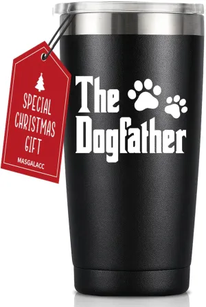MASGALACC Dog Dad Gifts for Men - Dog Lover Mug - Dog Father Coffee Cup - Dog Fathers Day Gift - 20 Oz Stainless Steel Tumbler