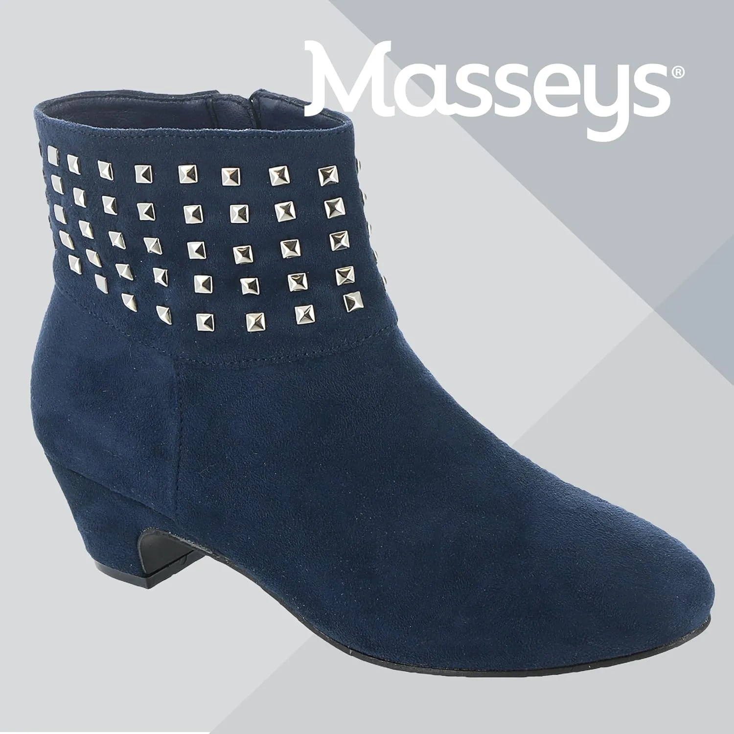 Masseys Women's Presley Studded Low Heel Ankle Boot
