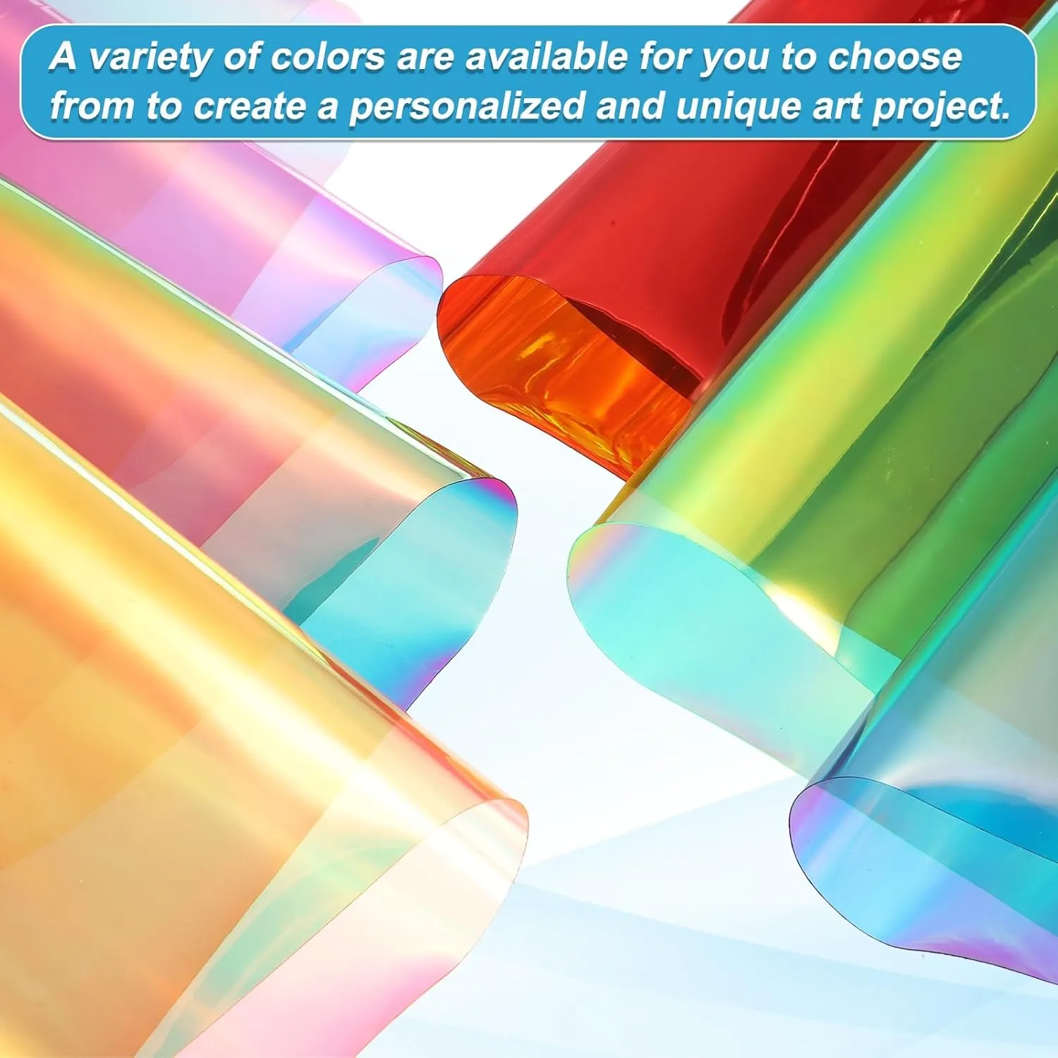 MECCANIXITY Holographic Clear PVC Vinyl Film Holographic PVC Fabric Waterproof Dichroic Film 12 x 48 Inch for Handbags Bows Earrings DIY Craft,Laser Green