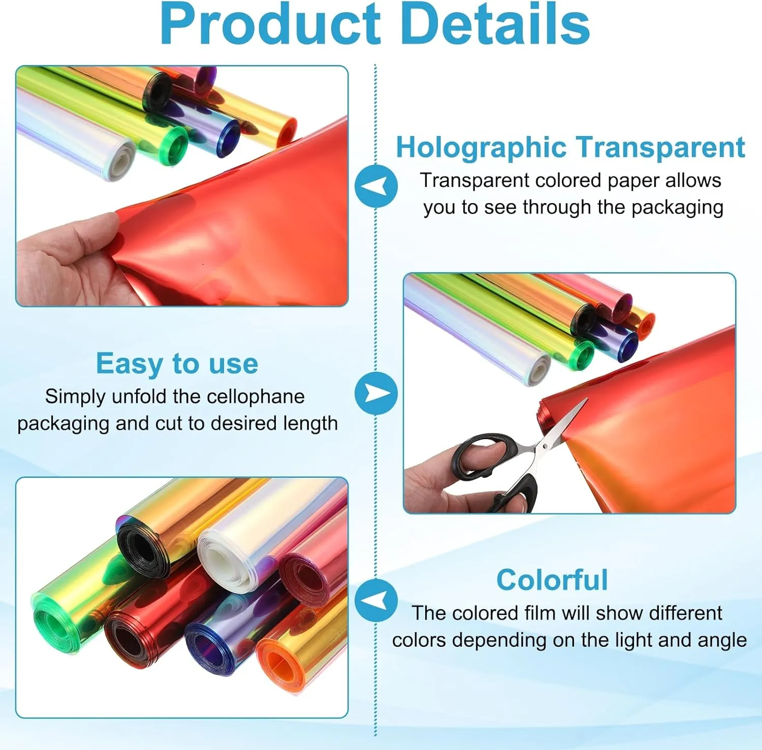 MECCANIXITY Holographic Clear PVC Vinyl Film Holographic PVC Fabric Waterproof Dichroic Film 12 x 48 Inch for Handbags Bows Earrings DIY Craft,Laser Green