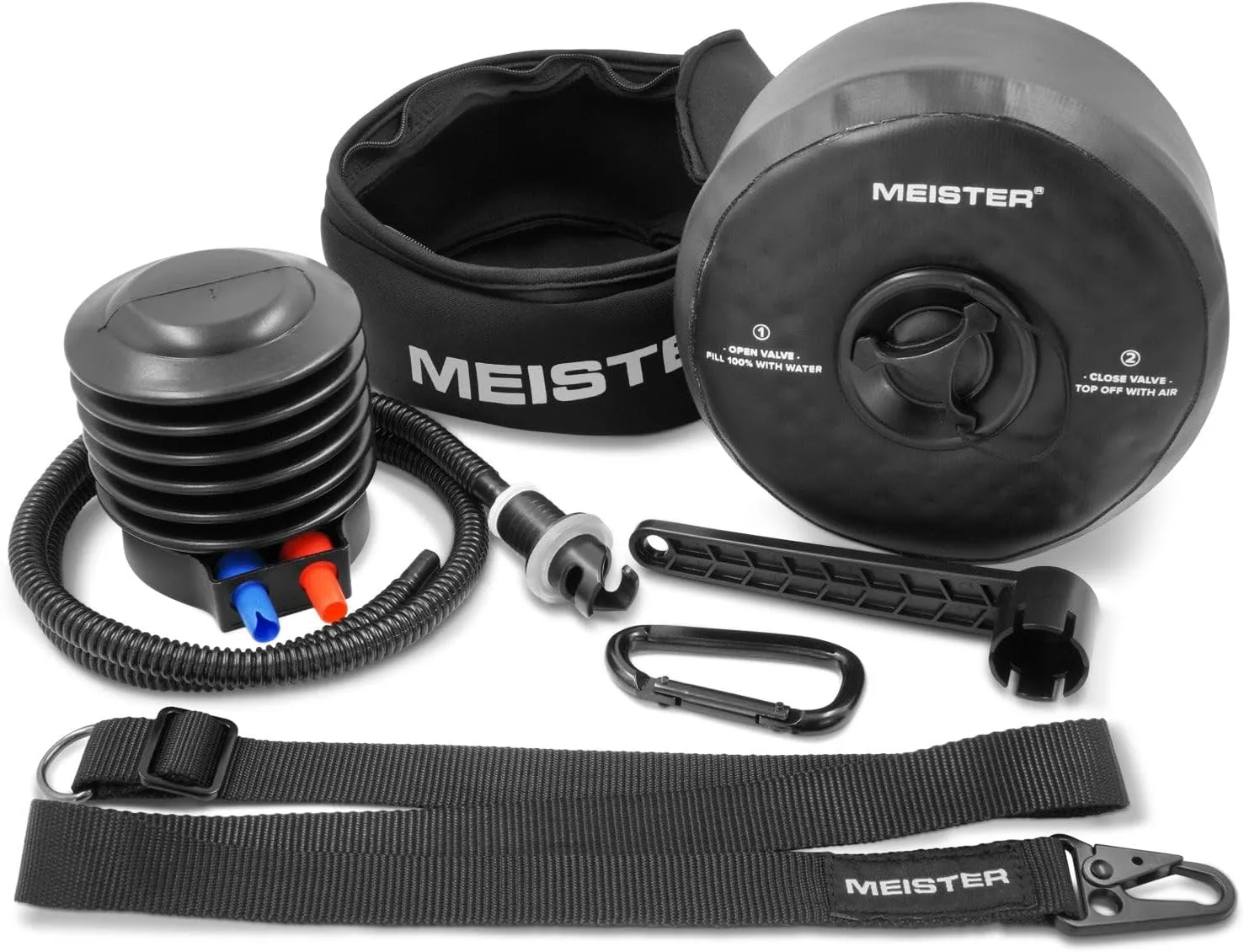 Meister SlipStrike Water-Filled Boxing Slip Bag w/Hanging Strap & Carabiners