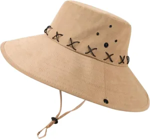 Men Sun Hat Summer UV Protection Wide Brim Bucket Hats Packable Boonie Cap for Fishing Hiking Gardening Safari Beach