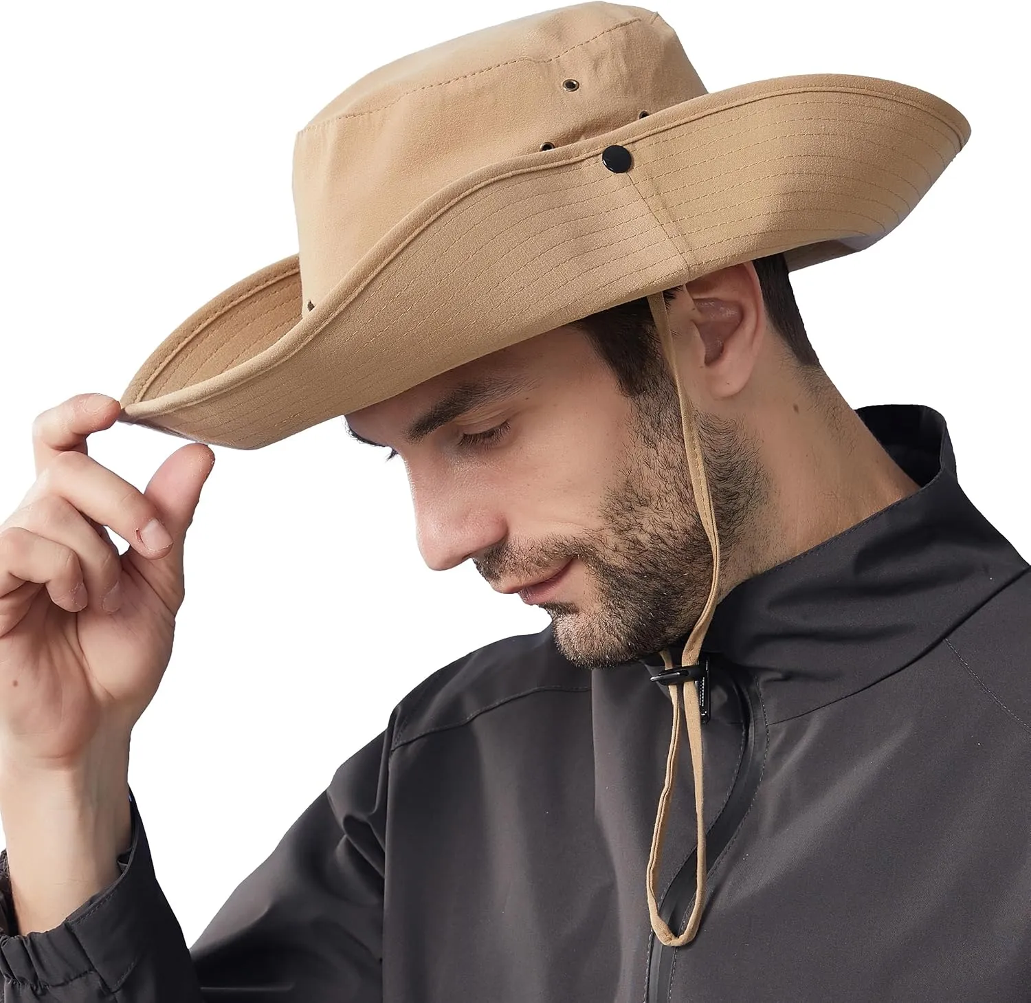 Men Sun Hat Summer UV Protection Wide Brim Bucket Hats Packable Boonie Cap for Fishing Hiking Gardening Safari Beach