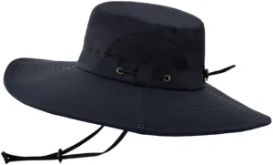 Men Women Mesh Breathable Summer Outdoor Fishing Hat UV Protection Sun Cap Adjustable Wide Brim Bucket Boonie Cap