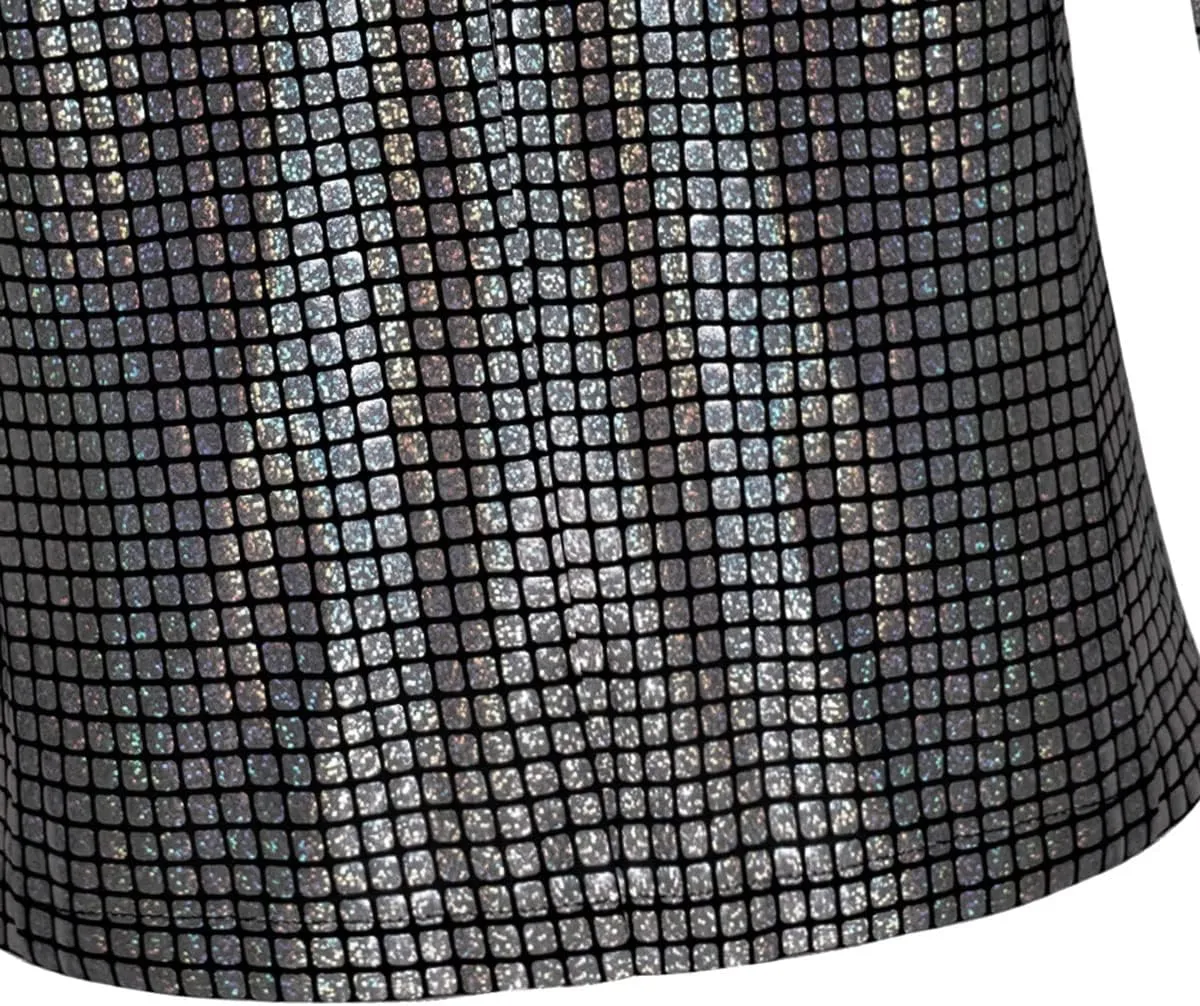 Men's 70s Disco Suit Set with Metal Sequin Jacket and Pants