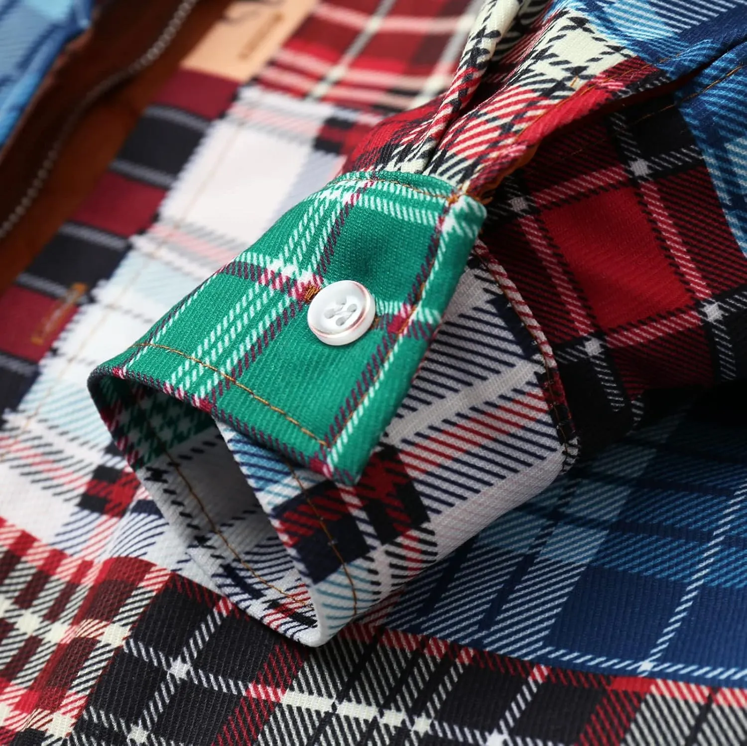 Men's Flannel Jackets Autumn Stripe Print Hooded Zipper Pocket Long Sleeve Shirt Patchwork Jacket Casual Long