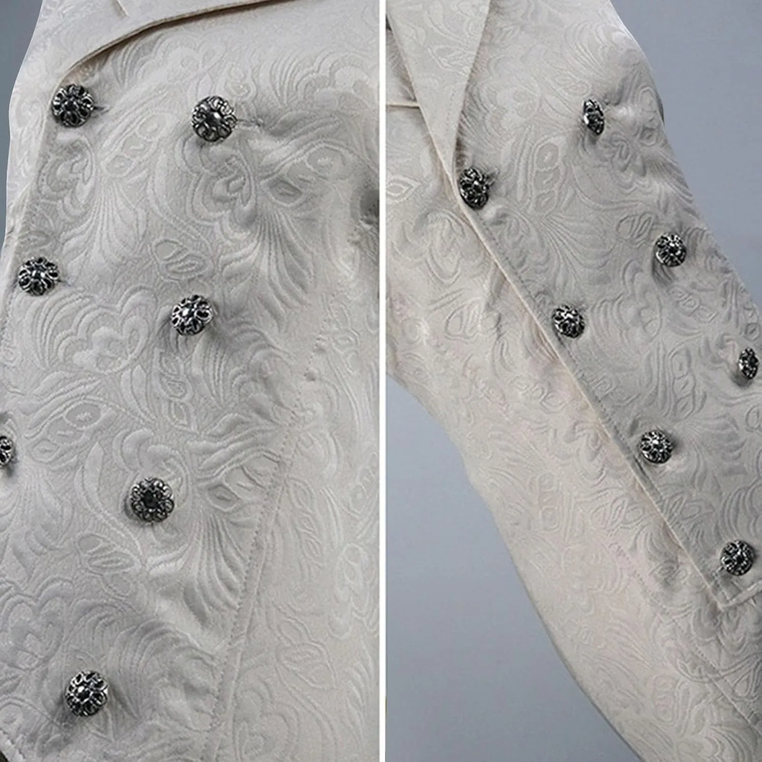 Men's Gothic Coat Coat Medieval Notched Lapel Double-Breasted Court Clothing Renaissance Retro Swallowtail Slim Coat