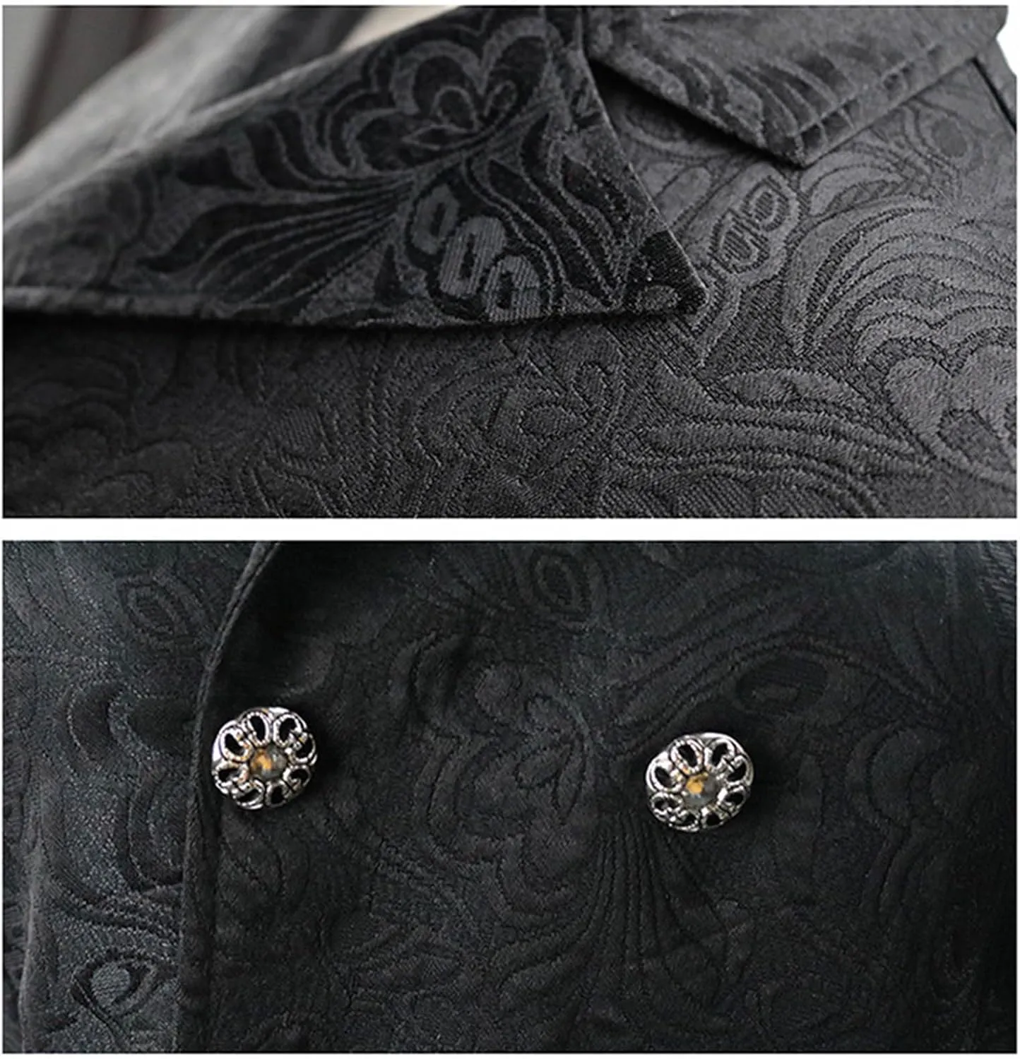 Men's Gothic Coat Coat Medieval Notched Lapel Double-Breasted Court Clothing Renaissance Retro Swallowtail Slim Coat