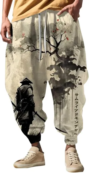 Mens Joggers Sweatpants Fashion Street Feel Casual Sweatpants Men Cotton Baggy Hippih Yoga Harem Pants Boho Pants