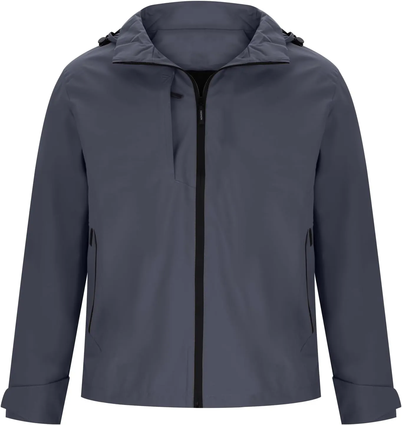 Men's Softshell Military Jacket Fleece Lined Water Repellent Outdoor Reflective Coat with Removable Hood