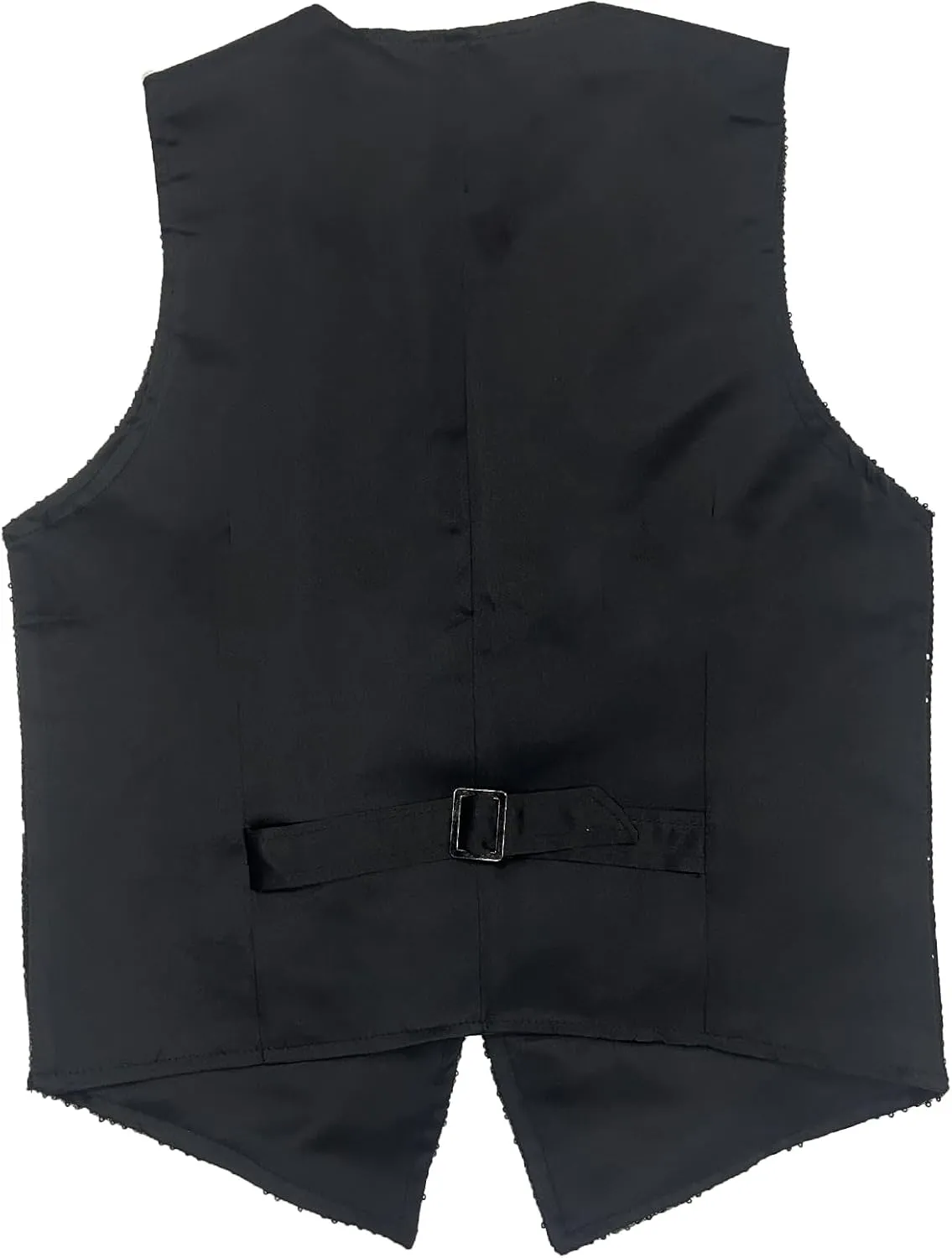 Men's Sparkling Sequin Vest V-Neck Slim Fit Waistcoat for Dancing Christmas Party Wedding Prom Events