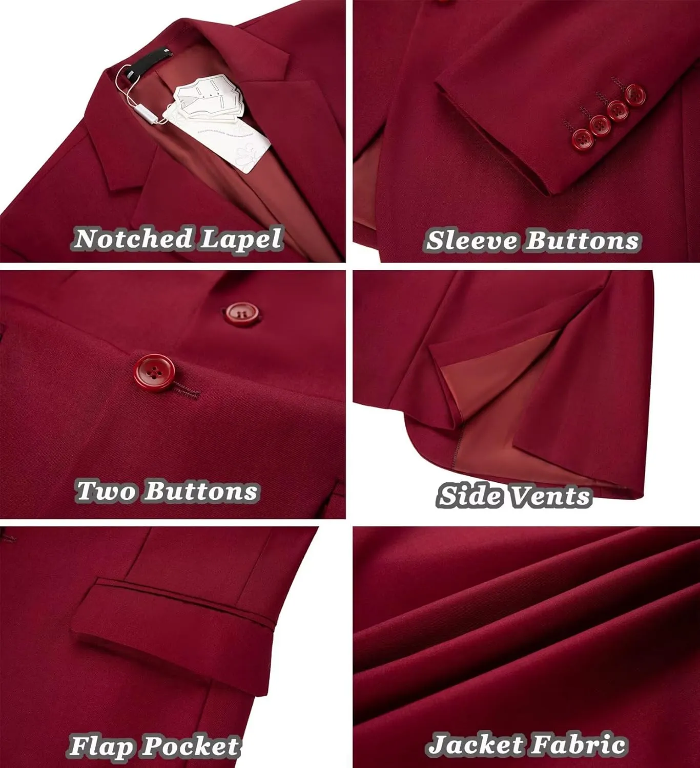 Mens Suit Jackets Casual Two Button Slim Fit Blazers Suit Separates Coat Sport Coats with Pockets for Wedding Prom Party