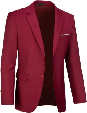 Mens Suit Jackets Casual Two Button Slim Fit Blazers Suit Separates Coat Sport Coats with Pockets for Wedding Prom Party
